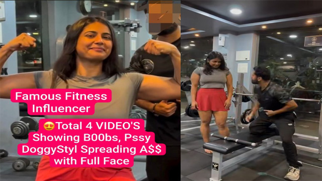 Famous Hot Fitness Model Latest Trending – Viral Showing Boobs Pussy – & Doggy Styl Spreading her Ass